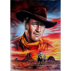 John Wayne Cowboy - Full Round - Diamond Painting