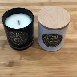 Champagne & Strawberries Crackling Wood Wick Soy Candle - Candles Soaps N Gifts